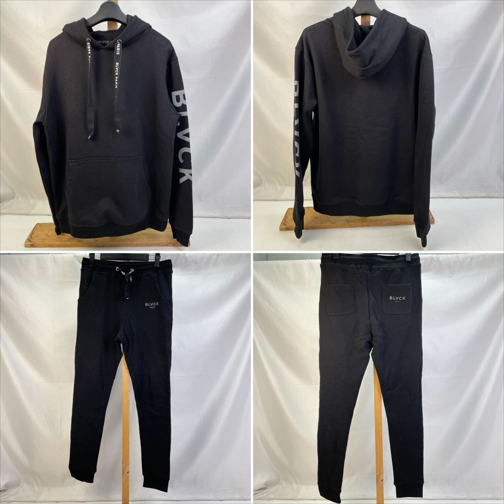 01w-5316 BLVCK PARIS ブラックパリ【セットアップ】袖ロゴ プル