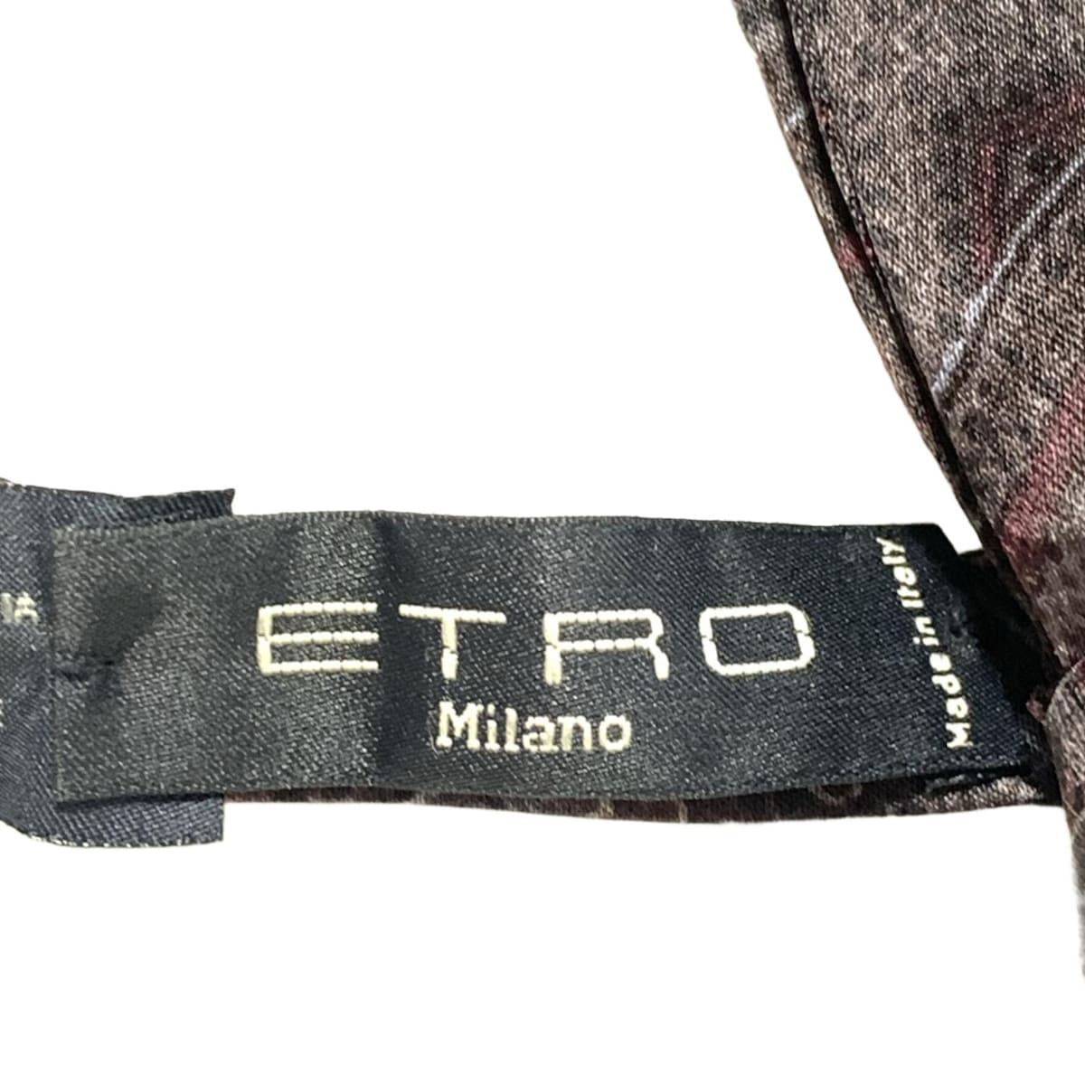 ETRO(エトロ) ネクタイ メンズ - ダークブラウン×グレー×マルチ