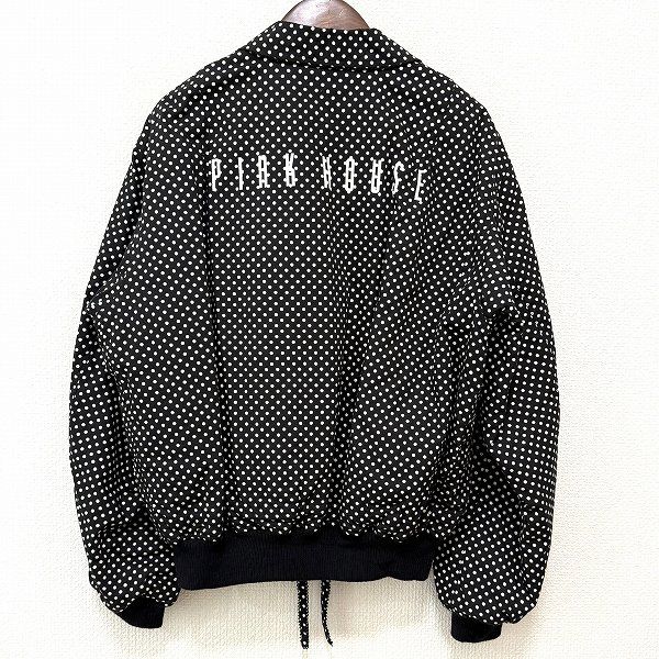 wnc ピンクハウス PINKHOUSE ブルゾン 黒 白 ドット 中綿 ジップアップ レディース 966721