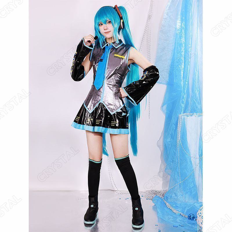初音ミク コスプレ 通常衣装 フルセット ウィッグ ICOS ボーカロイド