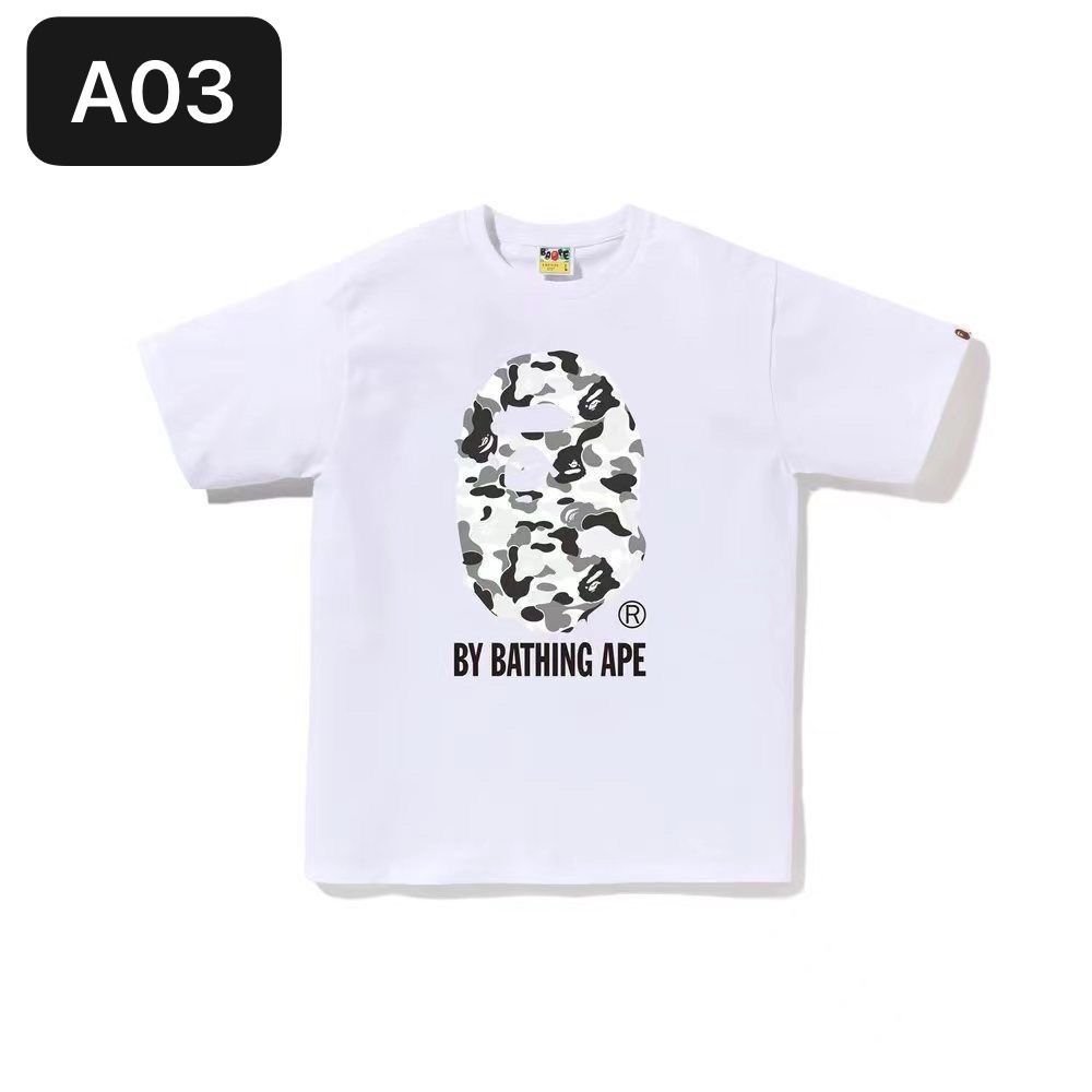 BAPE プリント Tシャツ ブラック ホワイト 新品未使用】A BATHING APE BAPE SS22 レタープリント Tシャツ