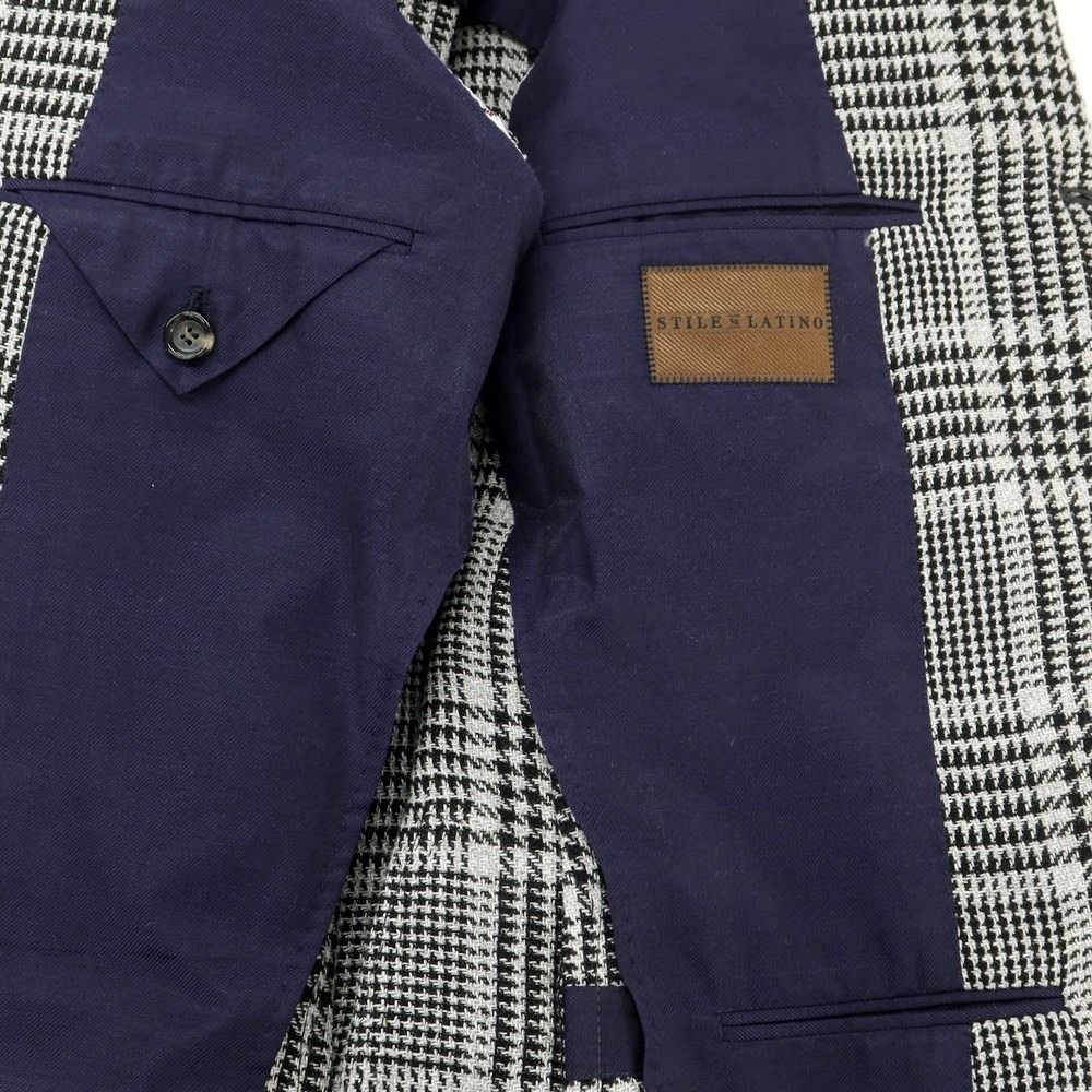 中古】スティレ ラティーノ STILE LATINO リネンシルクウール チェック 