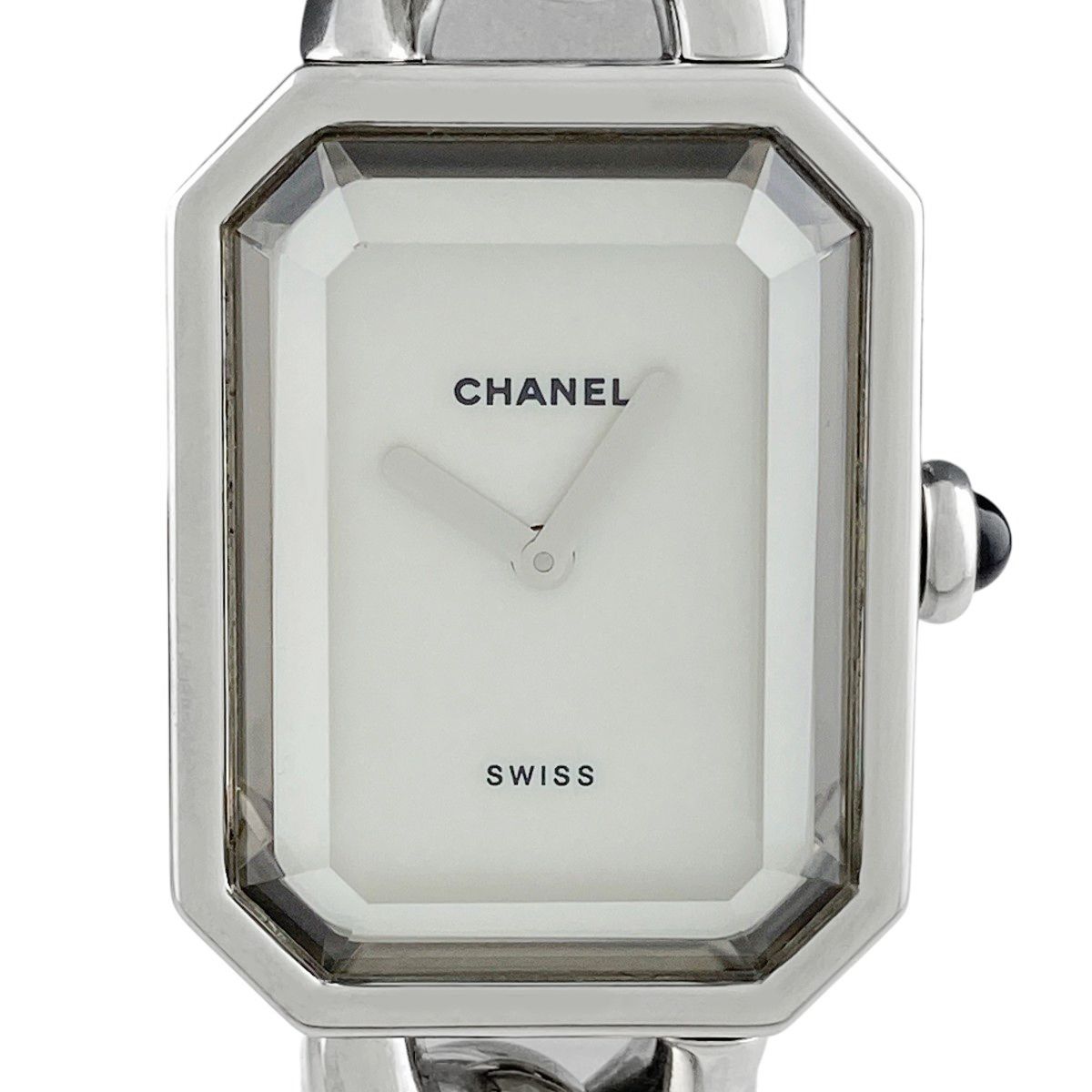シャネル CHANEL プルミエール Mサイズ H1064 腕時計 SS クォーツ ホワイト レディース
