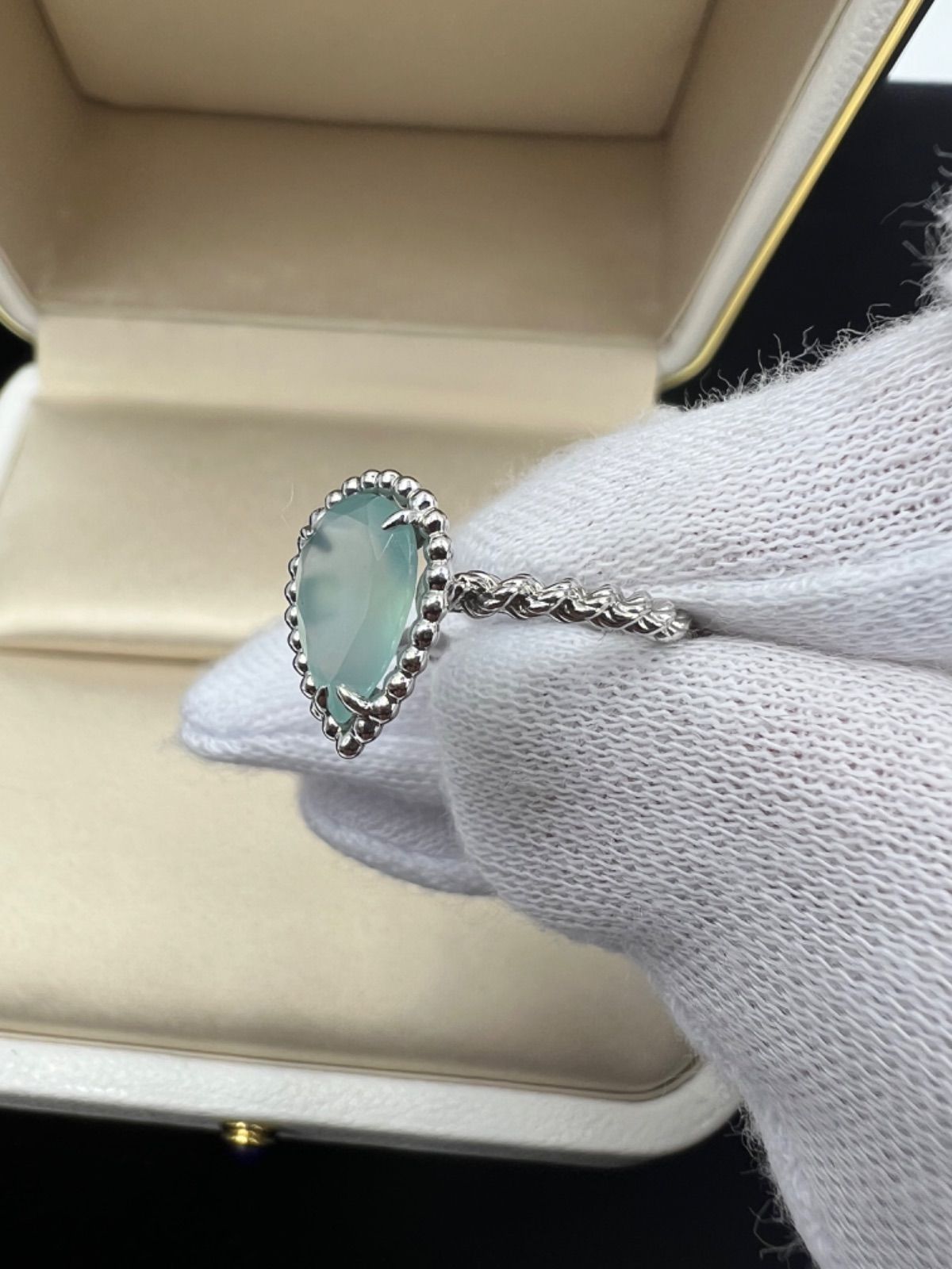 ブシュロン セルパンボエム アクアプレーズ 18k WG リング 指輪#49