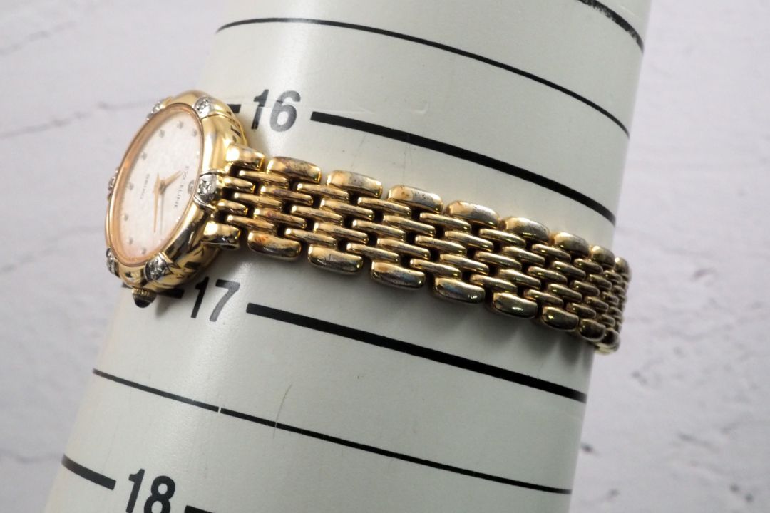 SEIKO EXCELINE エクセリーヌ 金 Gold-Plated 7Pダイヤ 耐磁 Ref