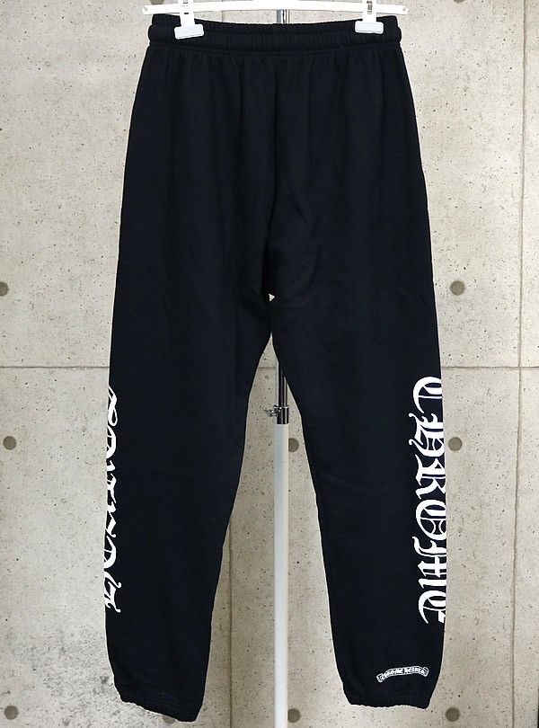 CHROME HEARTS クロムハーツ イングリッシュ ホースシュー スウェットパンツ メンズ SV 925 size L 黒 100737