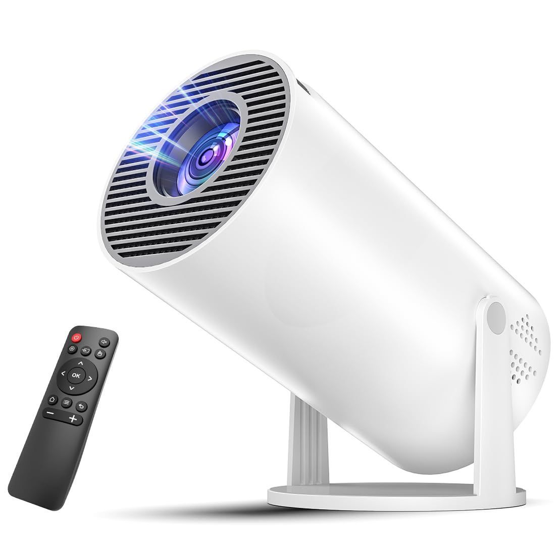 プロジェクター 家庭用 新登場 18000LM 270°回転 4K対応 Android TV搭載 プロジェクター 小型 高輝度 天井投影 Wi-Fi6瞬間接続 Bluetooth5.4 内蔵HiFiスピーカー リアル1080P 短距離投影 自動台形