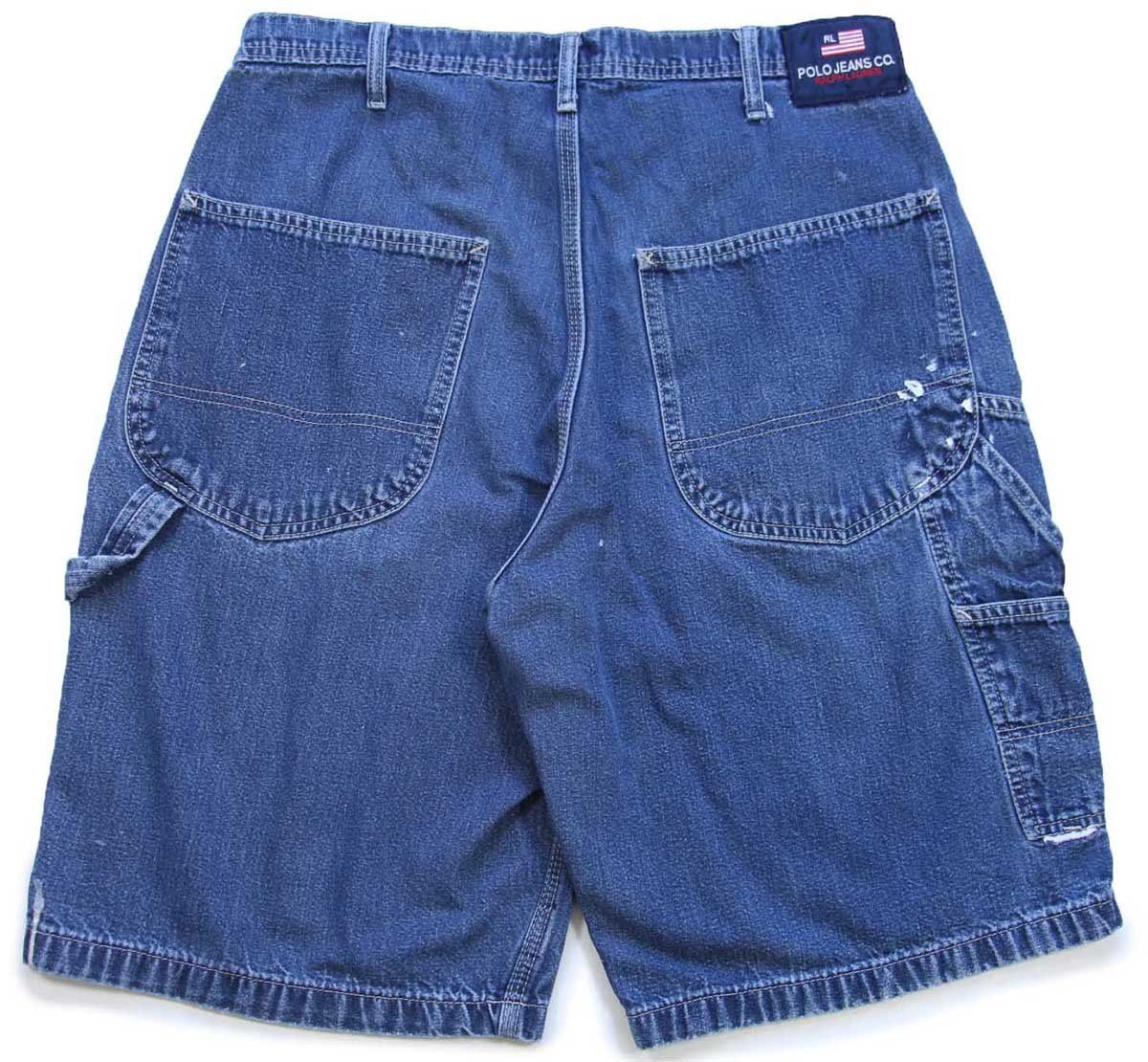 Polo Jeans Company デニムペインターショーツ 32インチ 00s POLO JEANS ポロ ジーンズ ラルフローレン ペンキ飛び