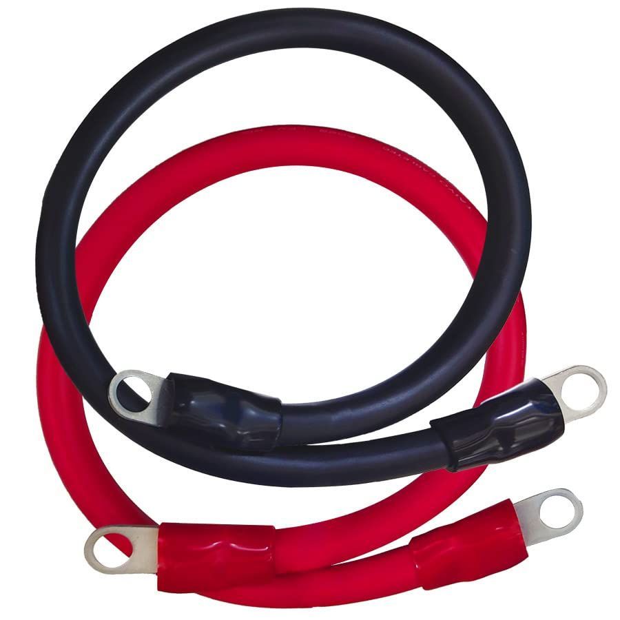 【大人気】38SQ 0.5m バッテリーケーブル R38-10S ニチフ 丸形圧着端子 キャップ 圧着 加工済み KIV ケーブル 電気機器用ビニル絶縁電線 KAUSMEDIA 赤 黒セット 50cm