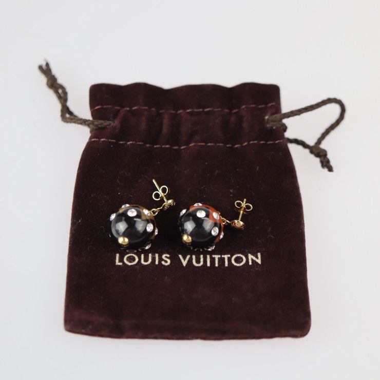 LOUIS VUITTON ルイ ヴィトン ピアス M66397 レジン ラインストーン