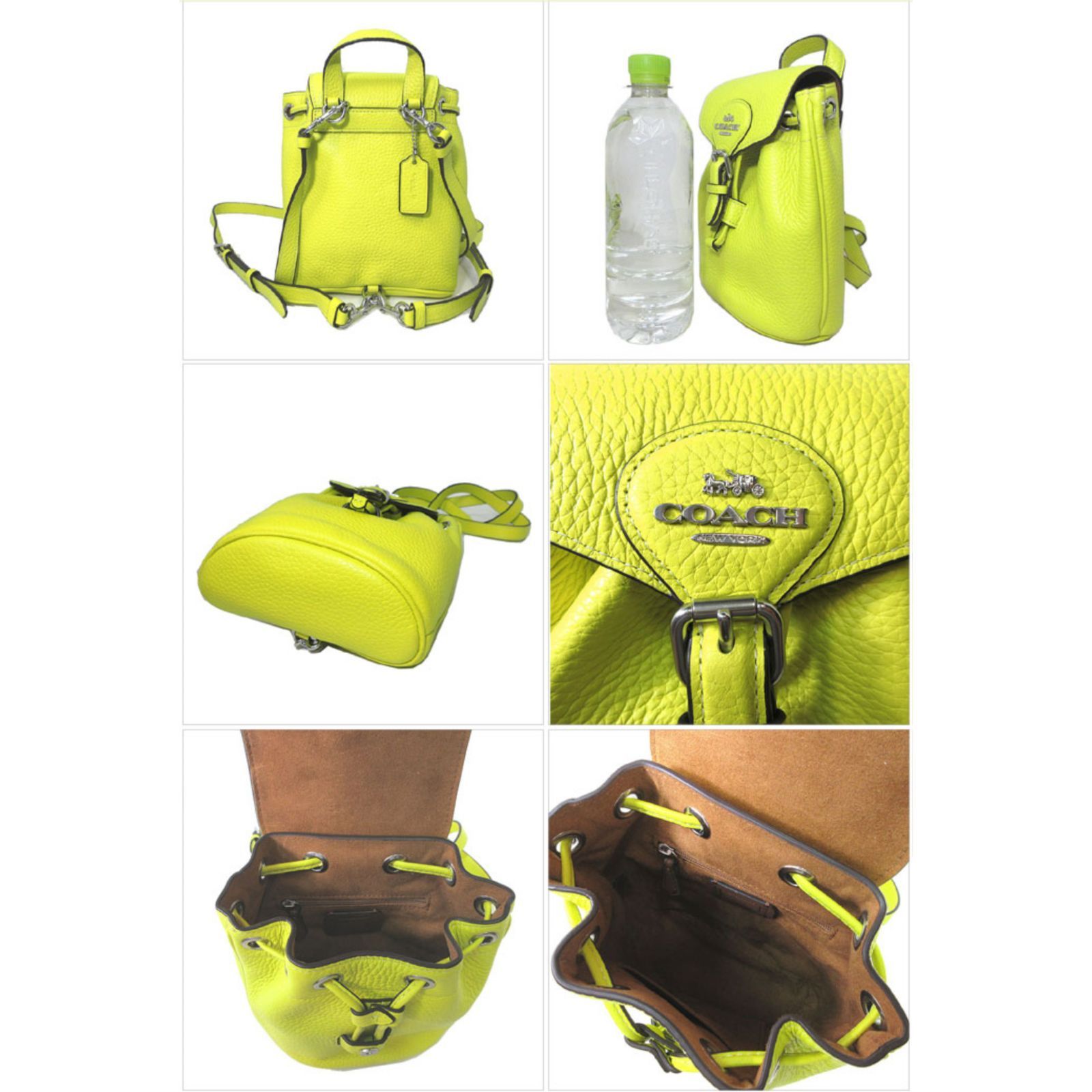 コーチ COACH アメリア レザー コンバーチブル 2WAY バックパック ボディバッグ CL408 SVMBX(BRIGHT YELLOW)  アウトレット レディース