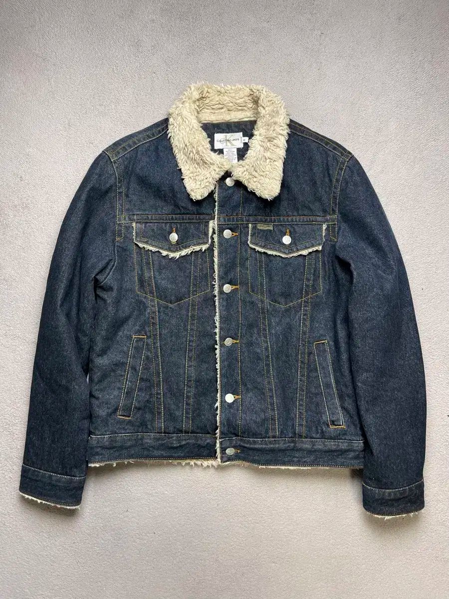 【雷市場（ポンジャン）商品韓国直送】 M Calvin Klein(カルバン・クライン) ボアフリース デニムジャケット- 100 デニムジャケット