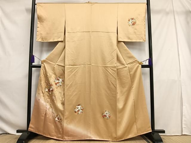 平和屋着物□訪問着 花丸文 暈し染め 金彩 正絹 逸品 未使用