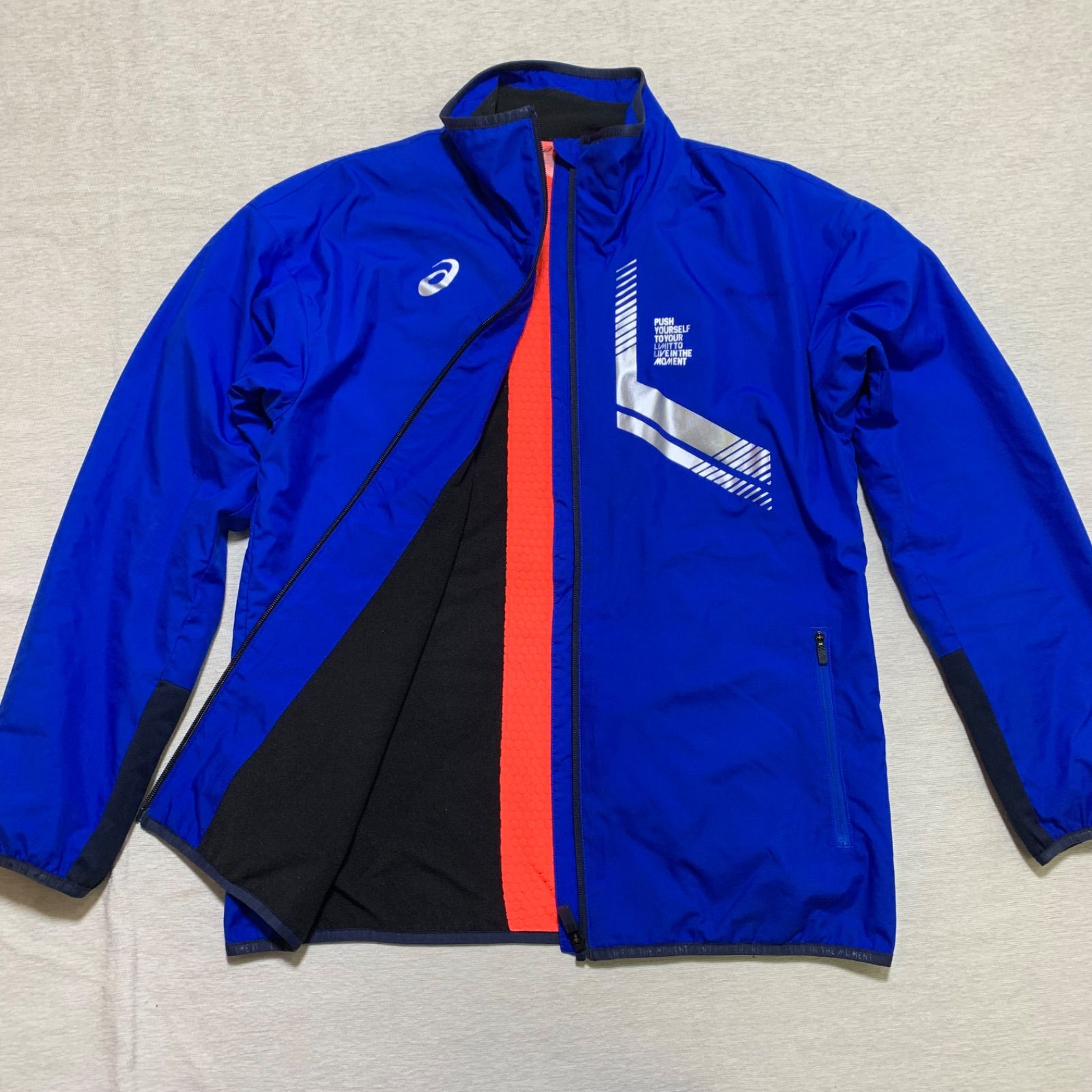 asics アシックス ウィンドブレーカー ジャケット メンズ L 青