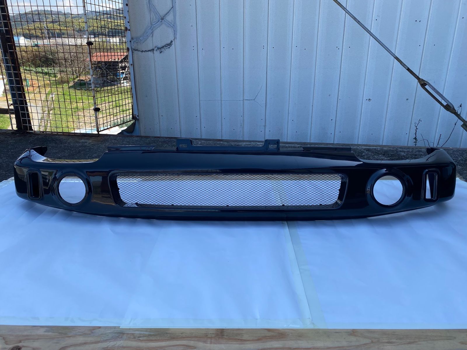 JB23 ジムニー フロント バンパー LED付き メッシュ スポーツ 新品