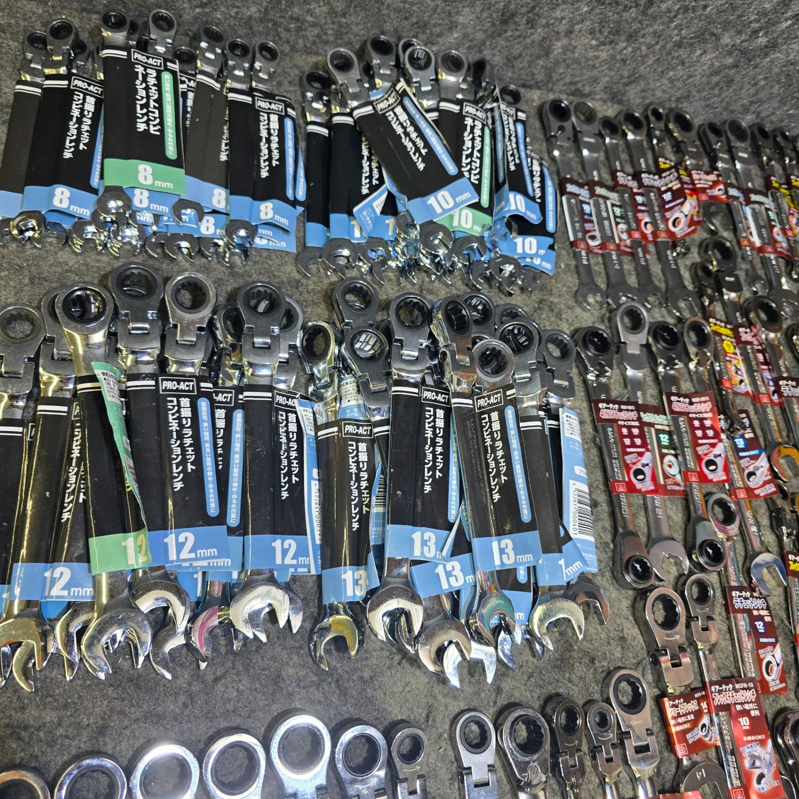 ファッショナブルな ♥品 まとめ売り ギアレンチ ギヤレンチ 首振り ラチェット レンチ コンビネーション 約282本 メーカー サイズ混合 SK11 桶川店