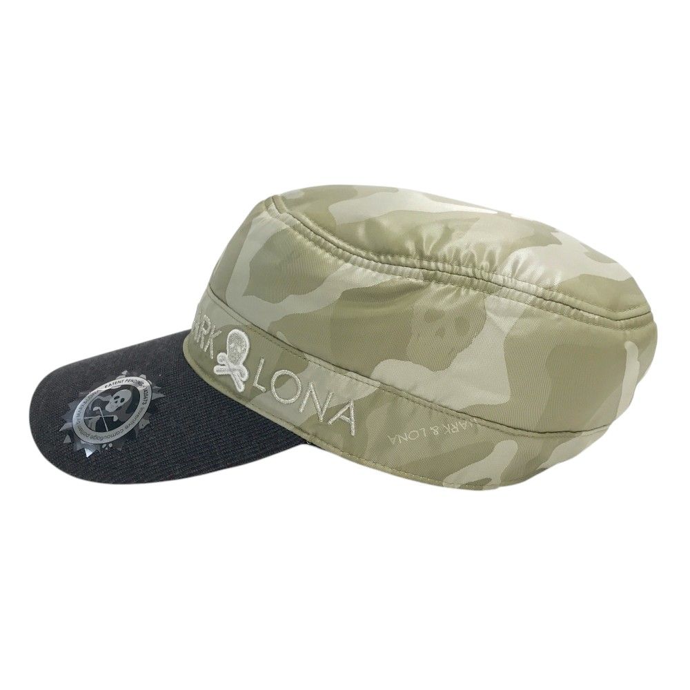 美品】マークアンドロナ キャップ カーキ×ベージュ 迷彩 カモフラ