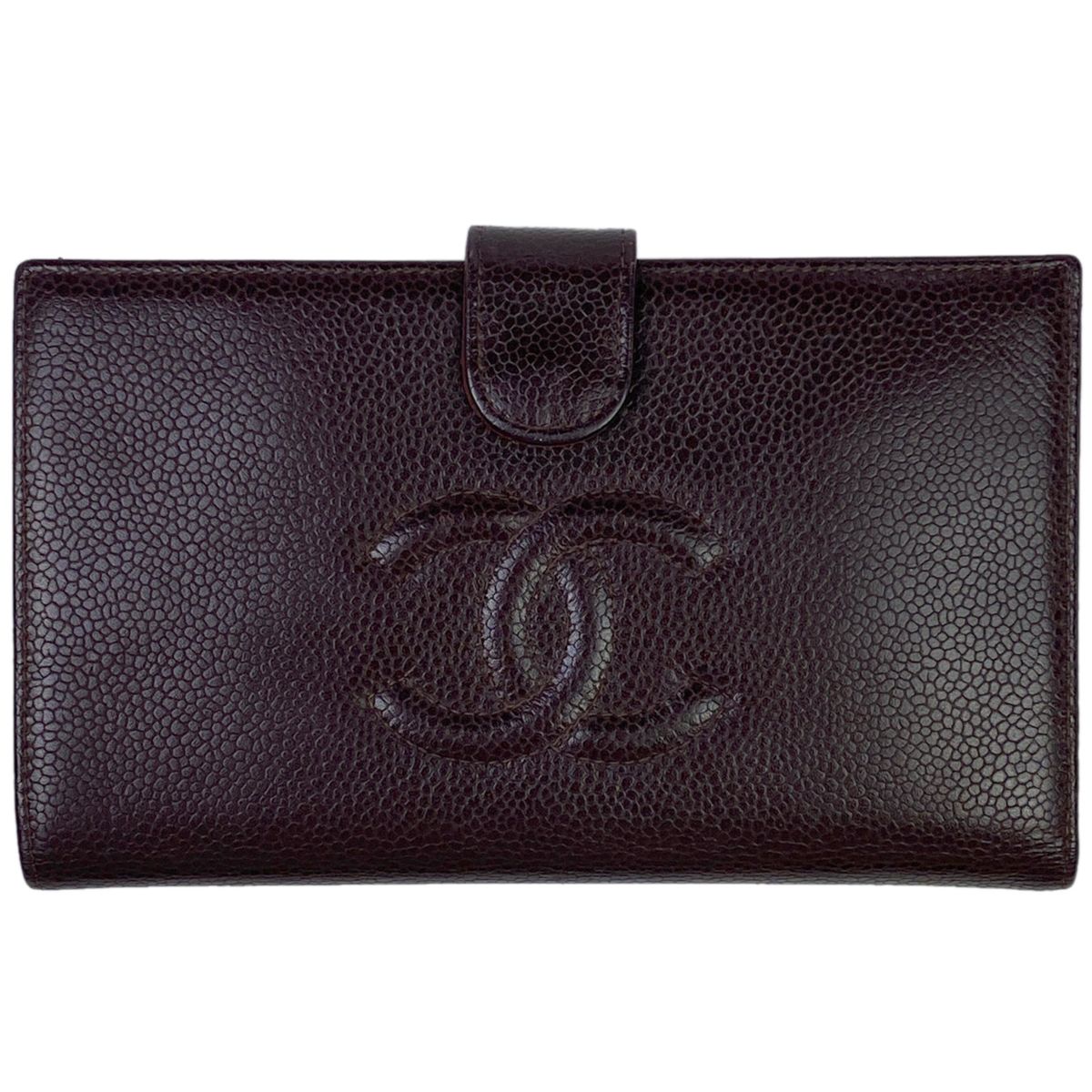 シャネル CHANEL ココマーク 二つ折り 長財布 CC がま口 札入れ 小銭 