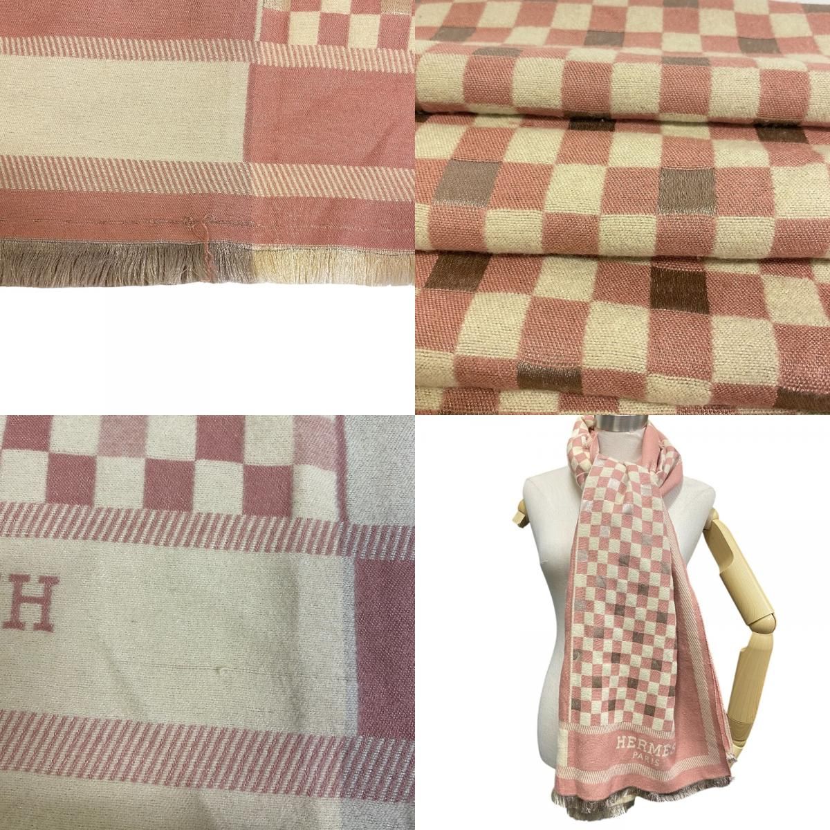 5％OFF フォロワークーポン！！】HERMES エルメス ヘルメス チェック 