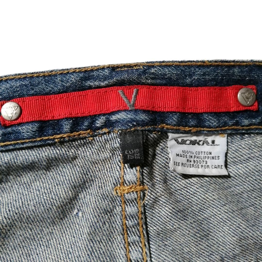 w38 vokal ヴォカル ベロア風デニムパンツ ネリー B系 バギー