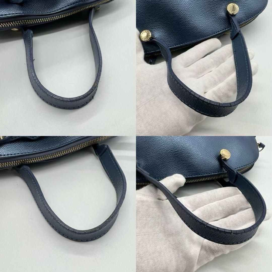 ✨美品✨FURLA フルラ パイパーM ハンドバッグ 2way メタリックブルー ...