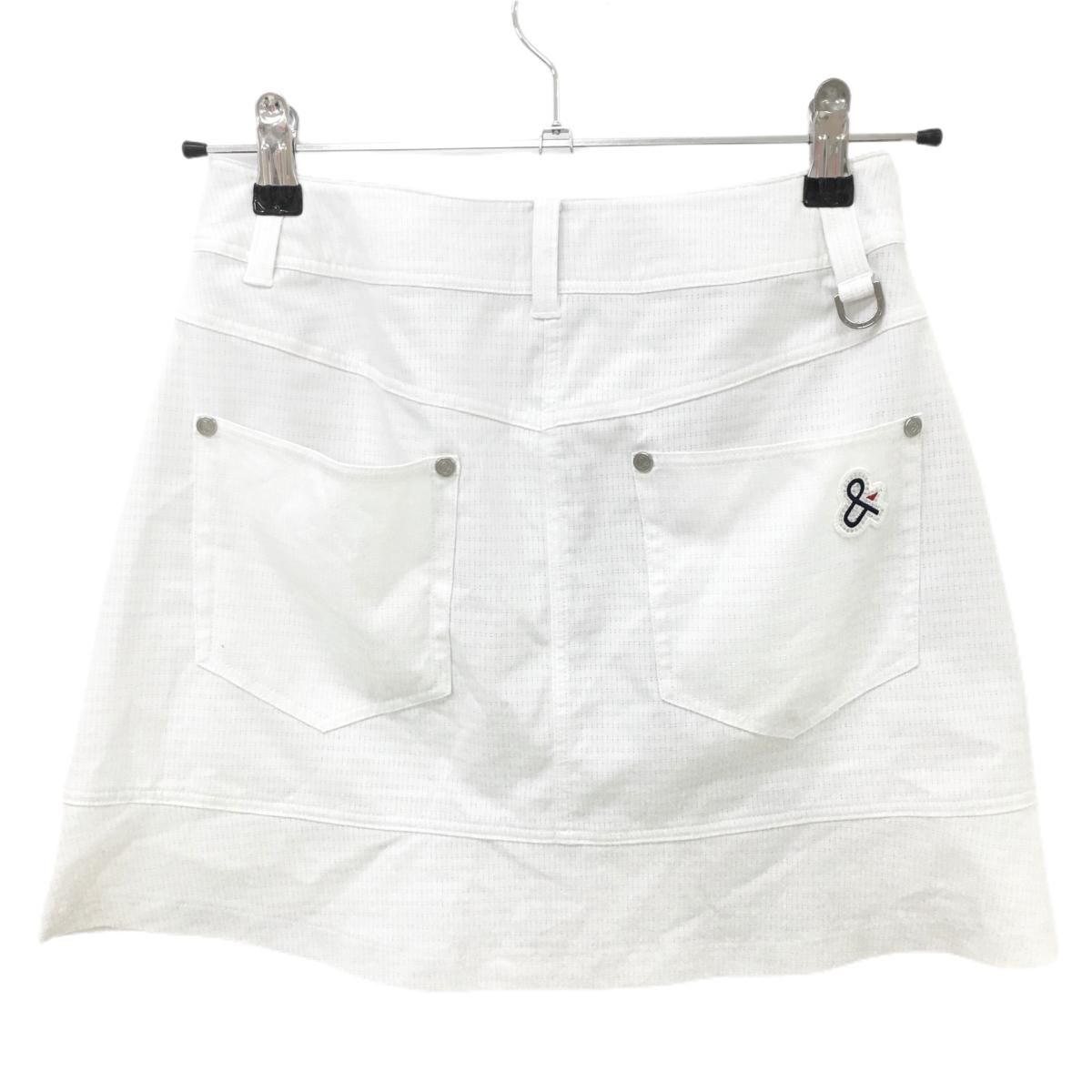 アンパスィ　スカート　サイズＳ　未使用品 ☆特価☆【美品】アンパスィ スカート 白 織生地 ロゴワッペン