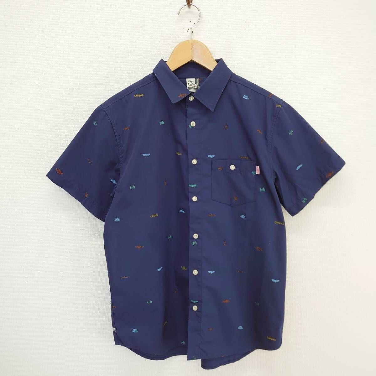 CHUMS チャムス 半袖シャツ アンデス プリントシャツ Andes Print Shirt CH02-1030 M 1011500