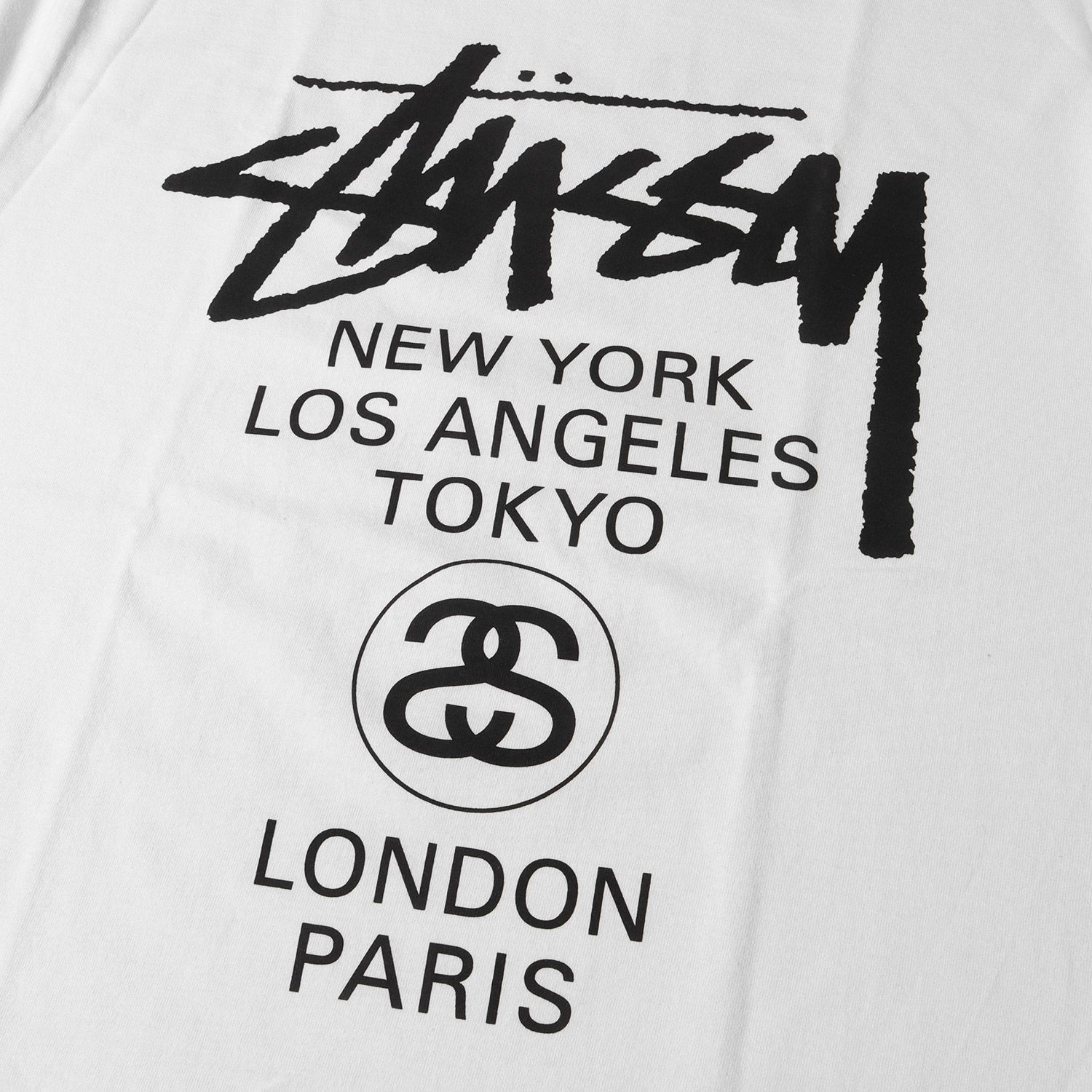 ステューシーWORLD TOUR L S TEE ロングスリー　黒　L ブラック