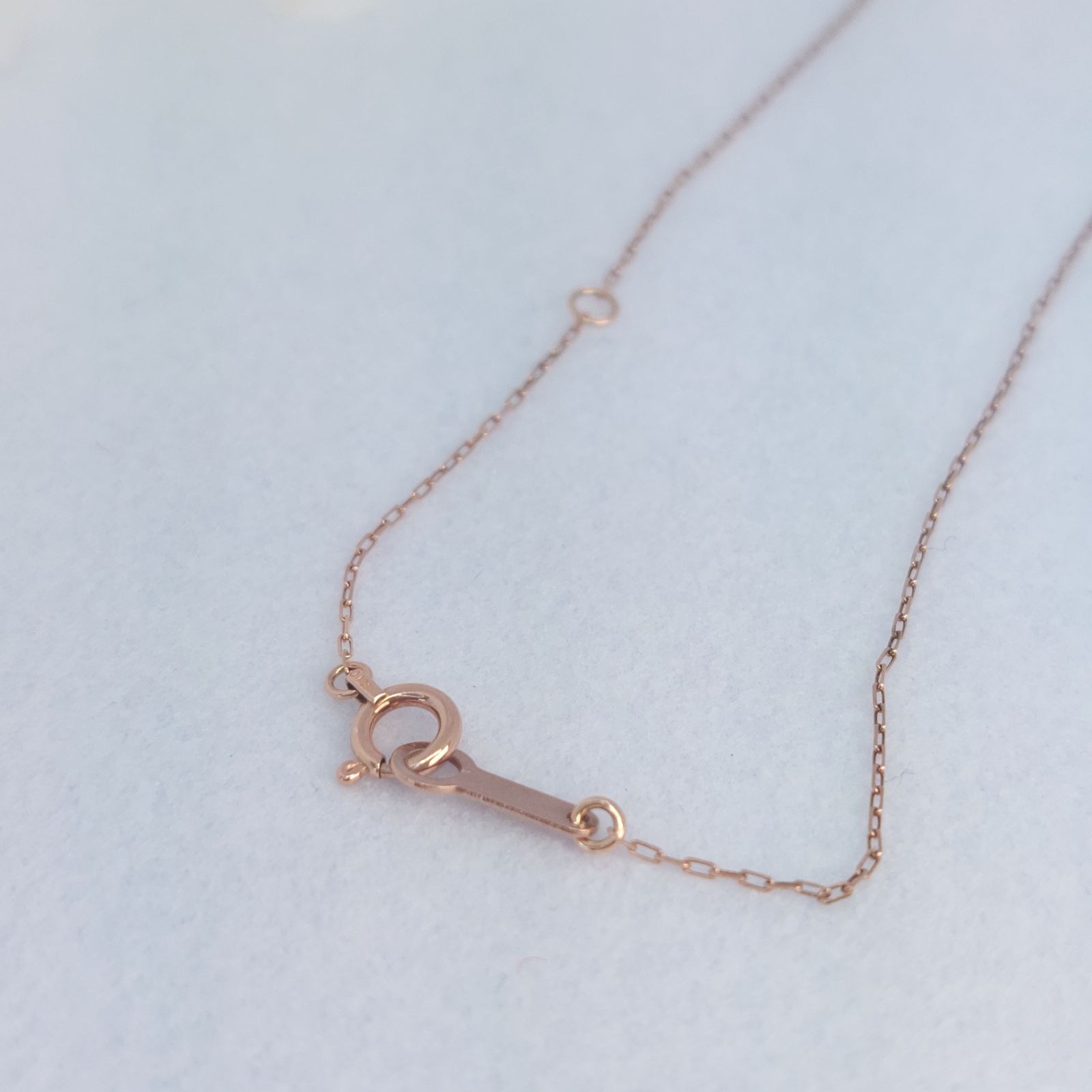 USED品】4℃ K10PG×ジルコニア ネックレス ヨンドシー 10金 ピンク 