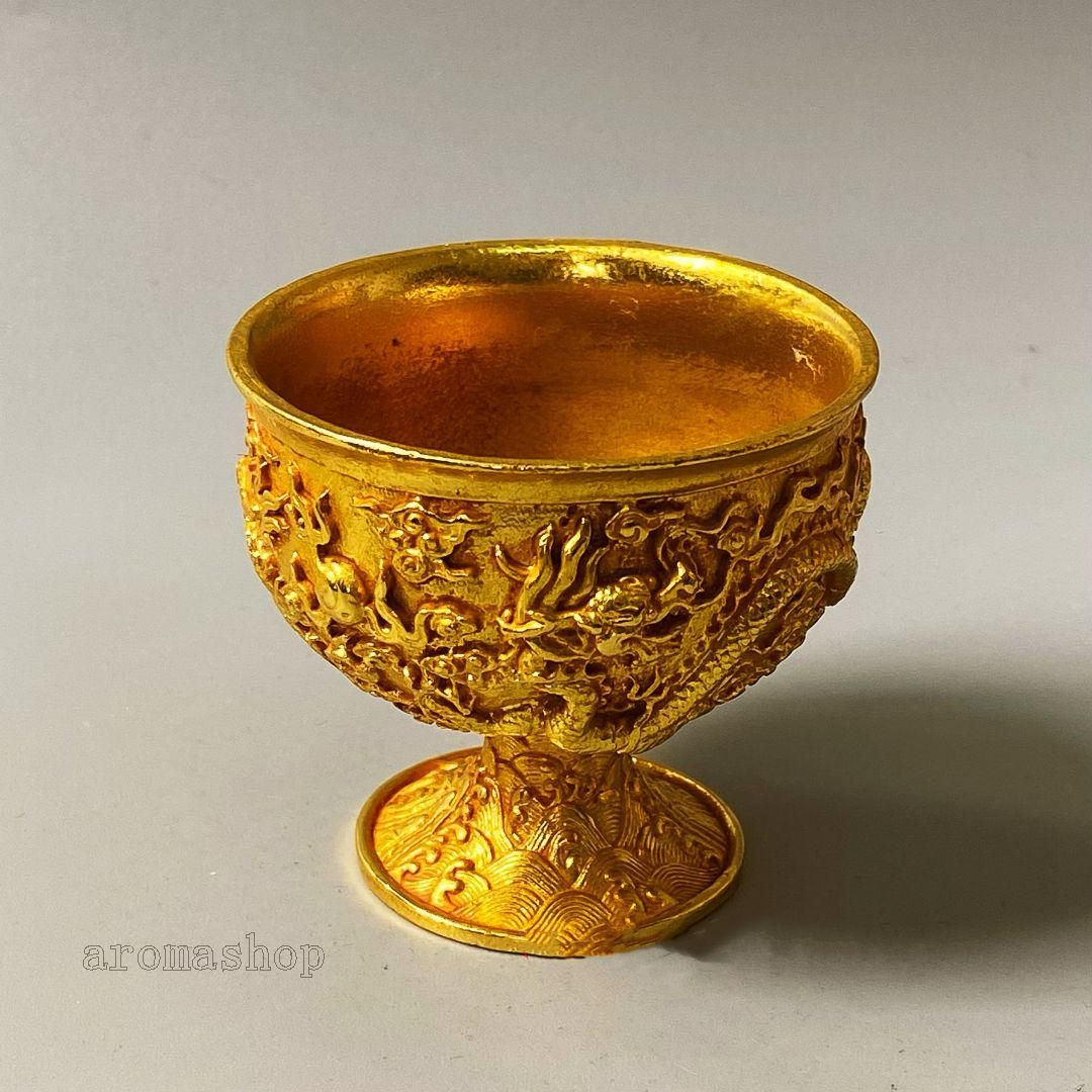 清乾隆双龍戯珠杯 貢杯 竜杯 装飾品 現代工芸品 美術品 置物 清乾隆双龍戯珠杯 貢杯 竜杯 装飾品 現代工芸品 美術品 置物