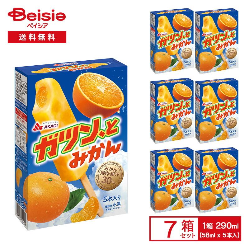 みかん 赤城乳業 ガツン、とみかん マルチ 290ml(58ml×5本入)×7箱