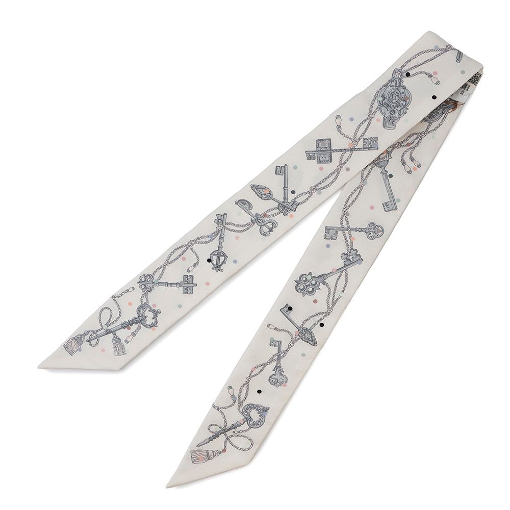 エルメス スカーフ ツイリー レク ポア Les Cles a Pois HERMES シルクツイル 春夏