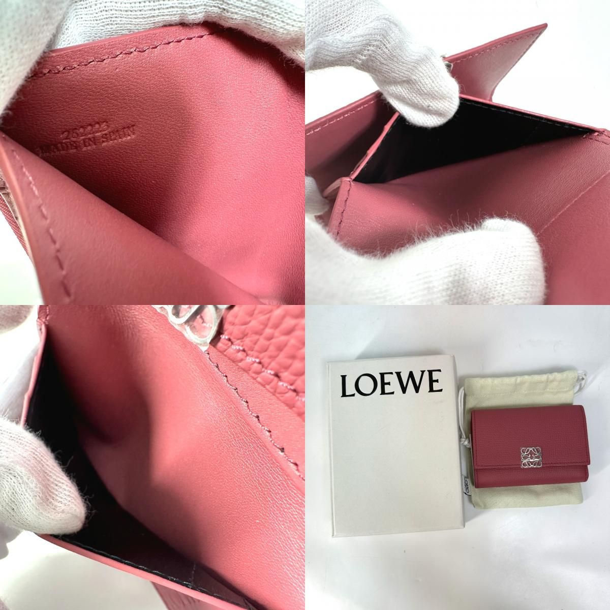 LOEWE ロエベ 3つ折り財布 トライフォールド ウォレット レザー - メルカリ