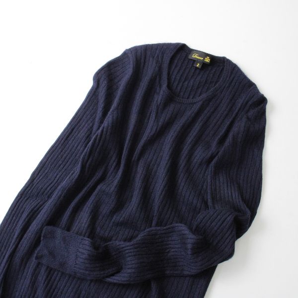 ご専用☆Drawer 18G カシミヤシルクリブクルーネックニット ネイビー 2