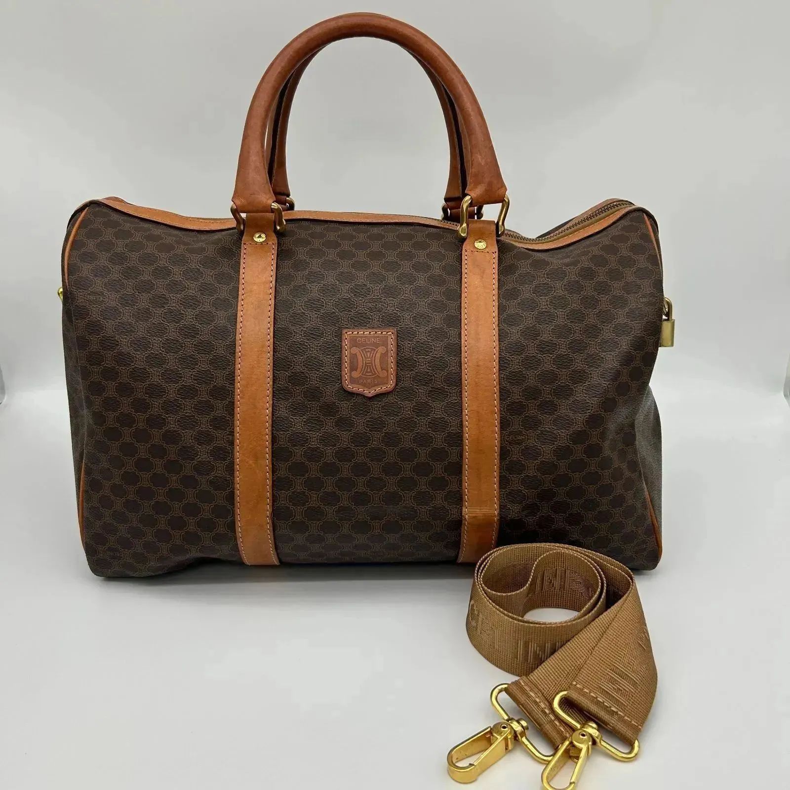 楽天市場】【バッグ】CELINE セリーヌ マカダム柄 ハンドバッグ