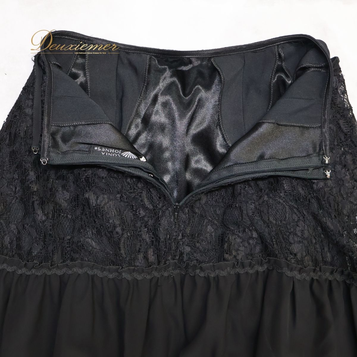 【フラメンコ衣装】ブラック系 SONIA JOHNES ソニアジョーンズ ファルダ スカート 黒 ペチコート セット レース 花柄 かわいい フラメンコ衣装】ブラック系 SONIA JOHNES ソニアジョーンズ