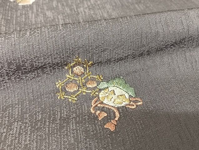 平和屋着物▽上質な小紋 単衣 枝花文 暈し染め 正絹 逸品 DAAQ3609az