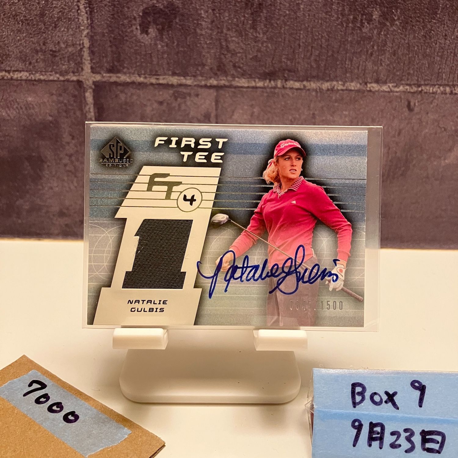 2003 Upper Deck SP Game Used Edition Natalie Gulbis 0845/1500 直筆サイン LPGA First Tee カード