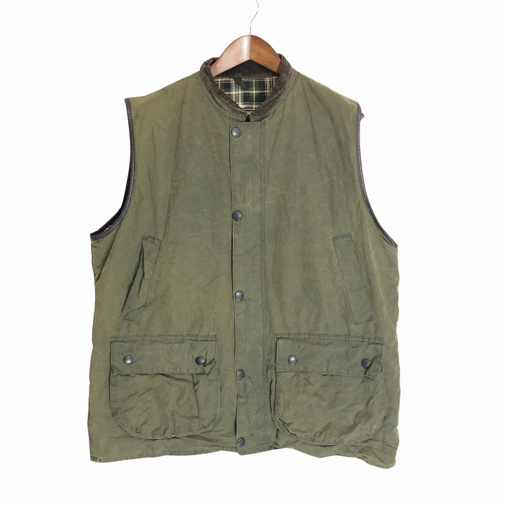 Barbour バブアー　ベスト　ウエストモーランド　カーキ　オイルド　古着 Barbour バブアーベストウエストモーランドカーキオイルド古着