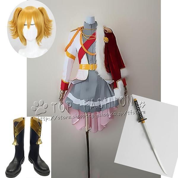 少女歌劇 レヴュースタァライト 風 大場 なな コスプレ衣装 ウィッグ 靴 道具別売り