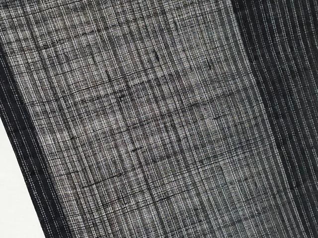 平和屋本店□極上 夏物 重要無形文化財 本場宮古上布 縞 苧麻 逸品