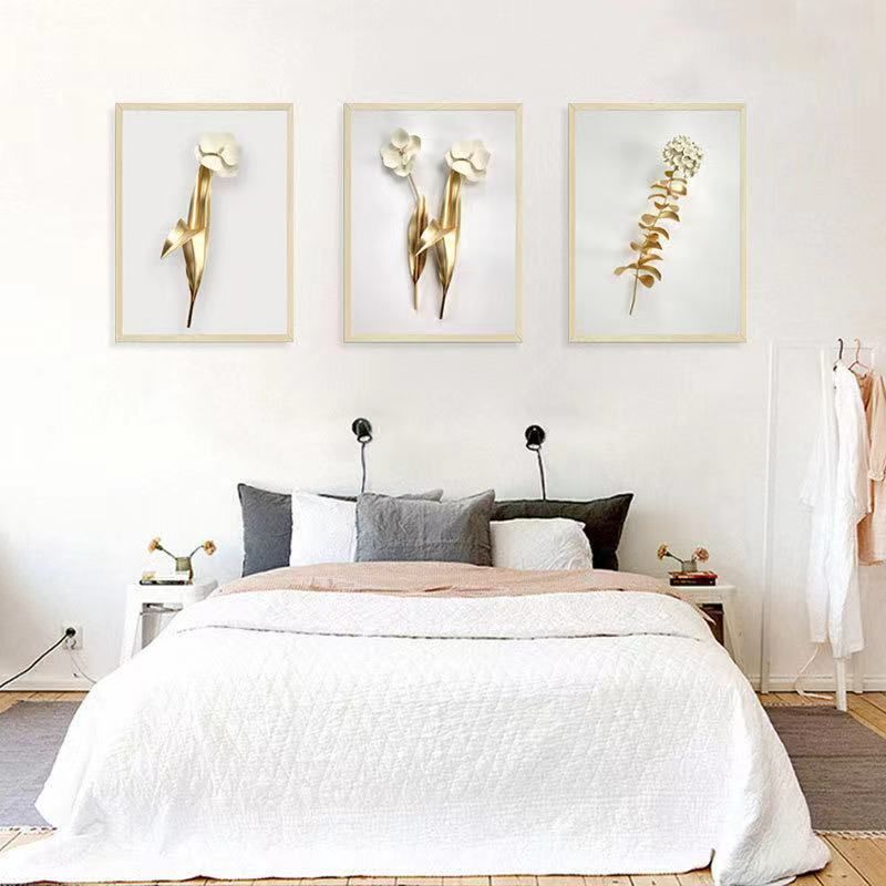 NO.103） DIY剥がせる 壁飾り ウォールステッカー 立体感金色の花 - メルカリ