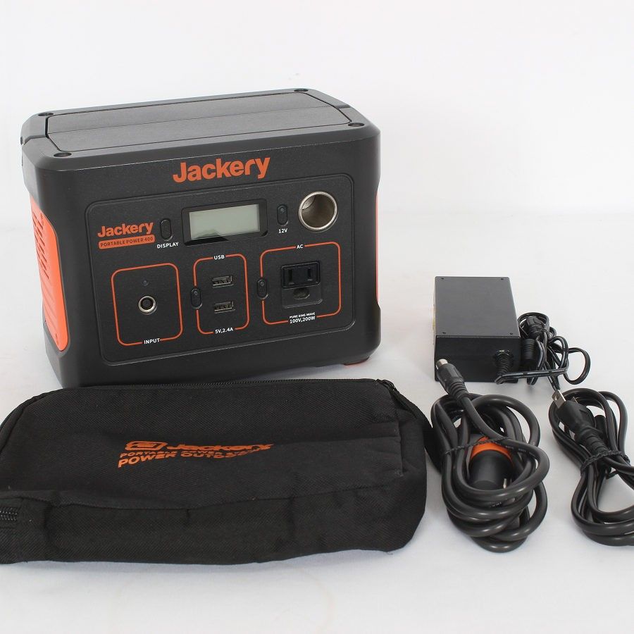【美品】Jackery 400 PTB041 専用バッグ付き 大容量 ポータブル電源 112200mAh/400Wh 蓄電池 非常用電源 ジャクリ 本体 Jackery（ジャックリ） ポータブル電源 【Jackery ポータブル