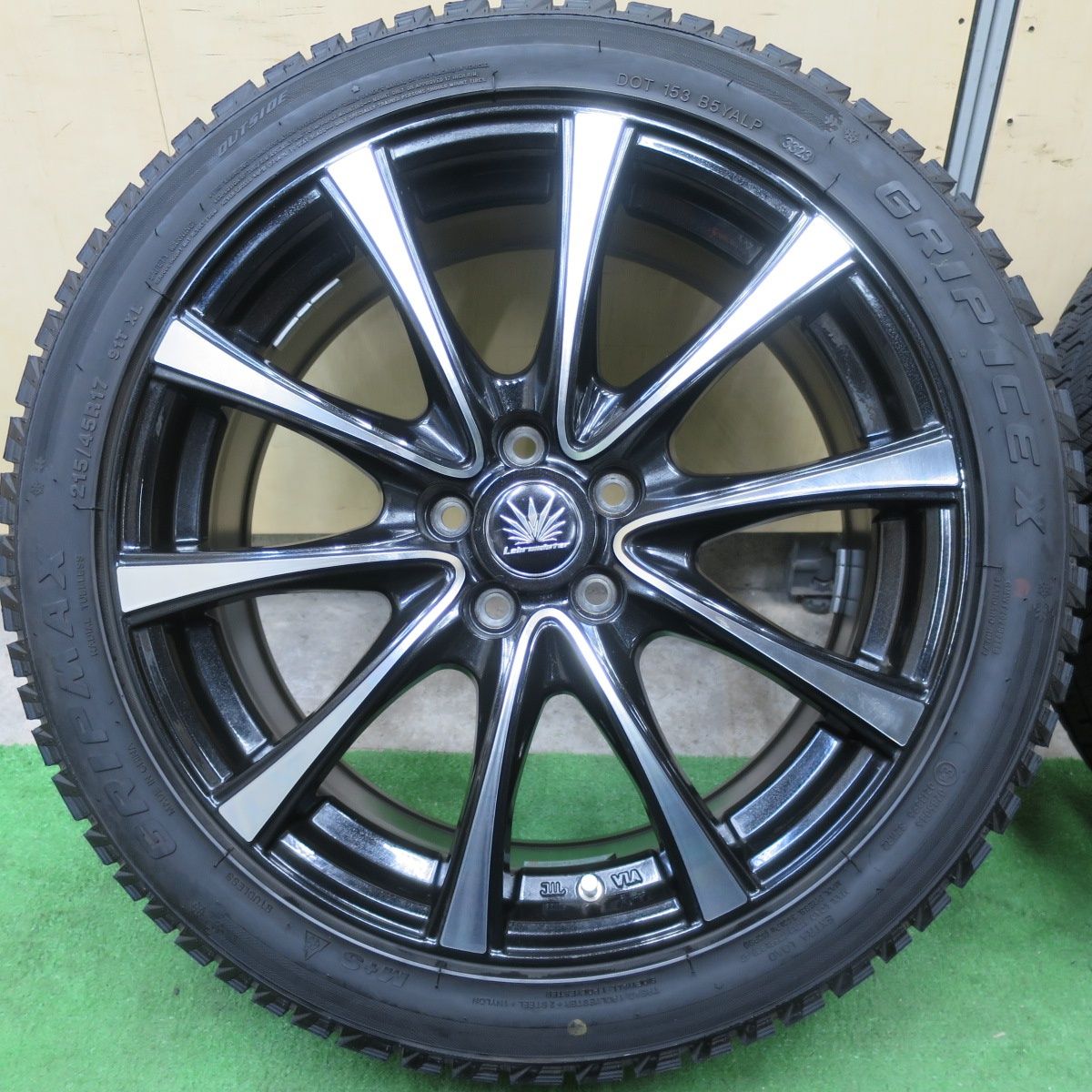 215/45R17 17インチ LEHRMEISTER CS-V6(ホワイト/レッドライン) 7J 