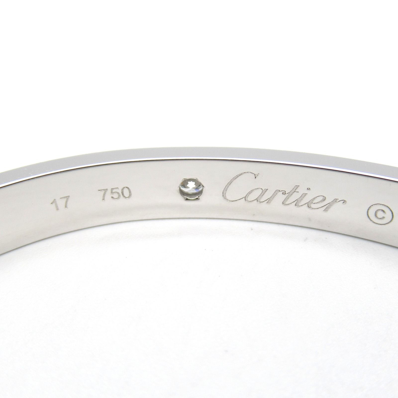 カルティエ CARTIER ブレスレット ラブブレス4Pダイヤ B6070117 腕回 