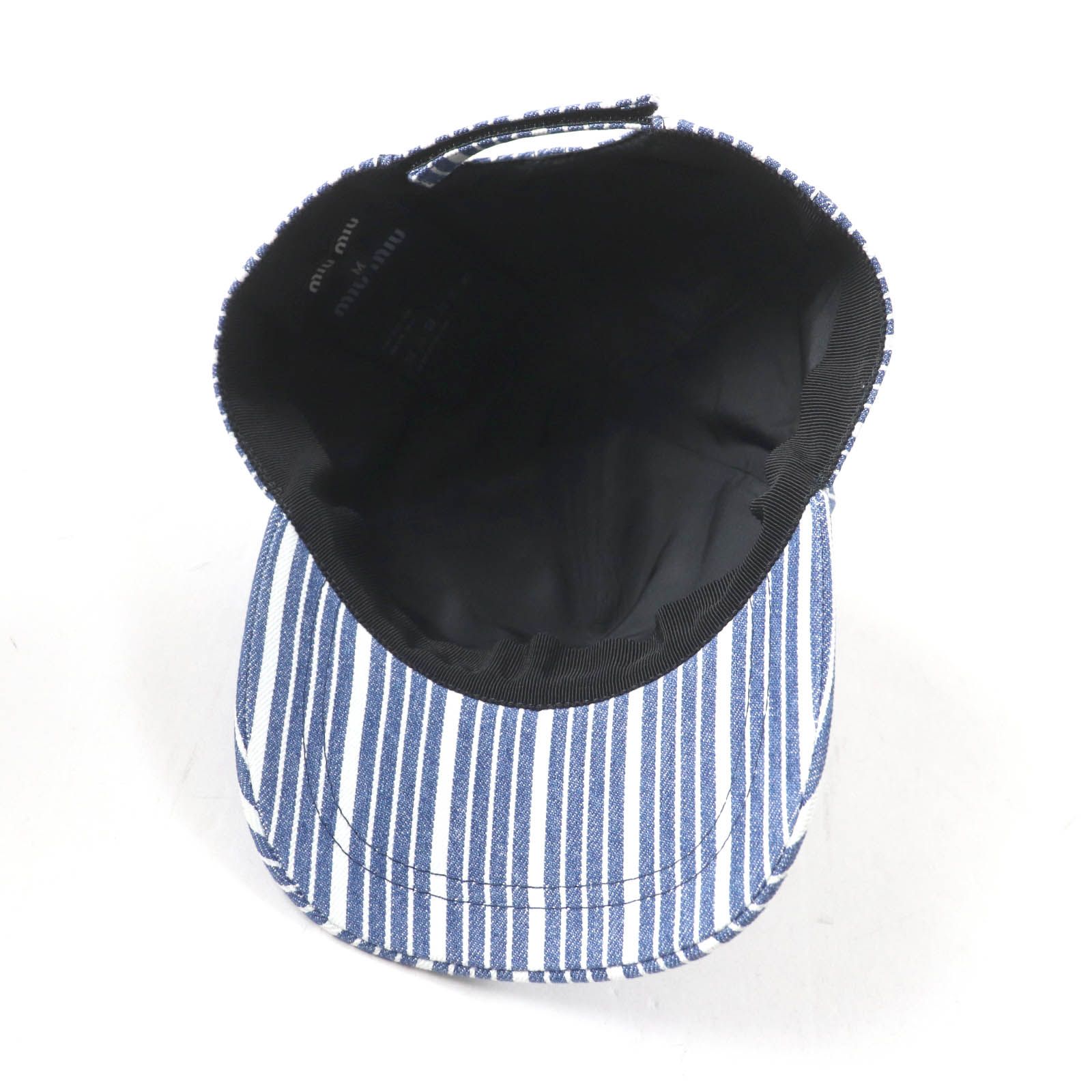 極美品☆Miu Miu ミュウ ミュウ 5HC179 コットン100％ ロゴ刺繍