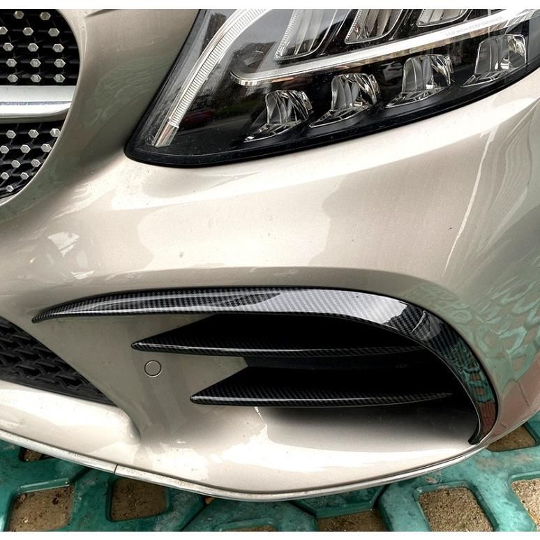 スポーティ全開 ベンツ カーボン ルック フロント バンパー ダクト ガーニッシュ S205 C180 C200 C220d C350e Cクラス ワゴン ZST-224