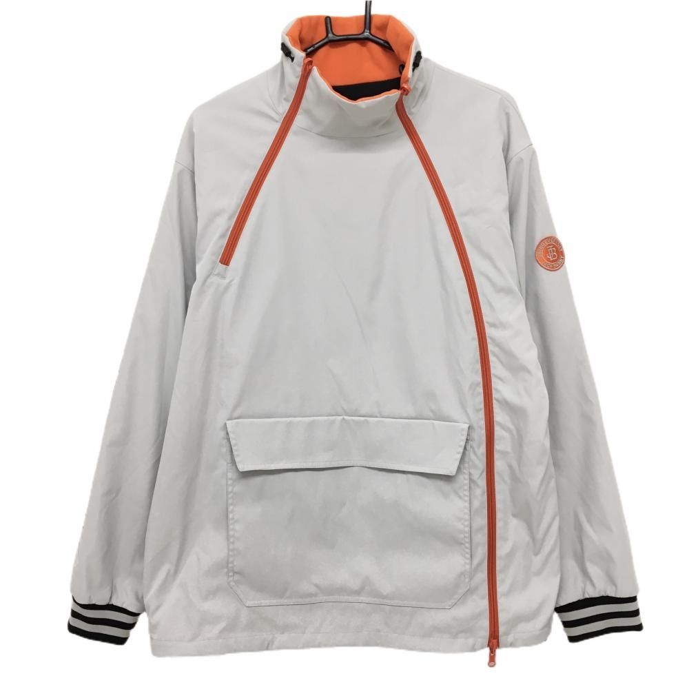 美品】ジャックバニー リバーシブルハイネックブルゾン ライトグレー