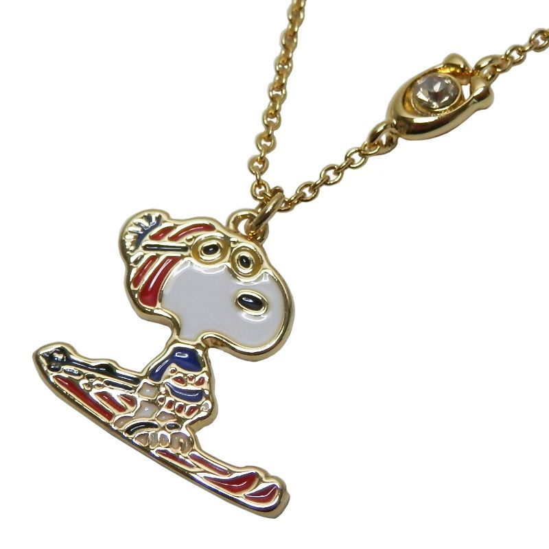 コーチ COACHxPEANUTS スヌーピー スキー ペンダント ネックレス CG050