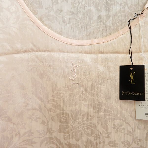 美品　イヴサンローラン　セットアップ　リネン　レーヨン　シルク　マリン風　春夏 a イヴサンローラン YVES SAINT LAURENT セットアップ L オフ